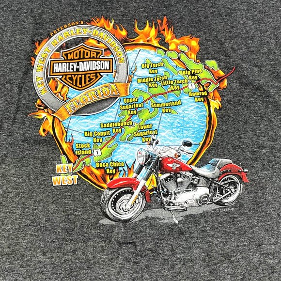 Harley Davidson Mens Size-XL Gray Sleeveless Muscle T Conch Republic Key West - Picture 5 of 5